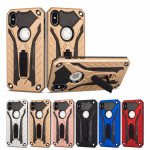 Wholesale iPhone Xs Max Armor Knight Kickstand Hybrid Case (Gold)